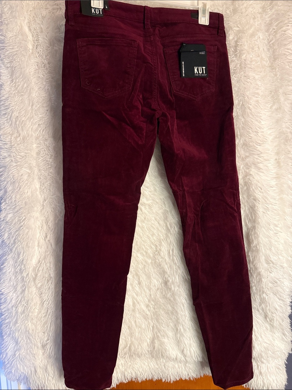 Kut from the Kloth Burgundy Diana Skinny Jeans - Picture 2 of 4